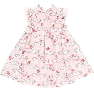 NWOT Pink Chicken Girls Stevie Swan Love Dress (3-6M)
